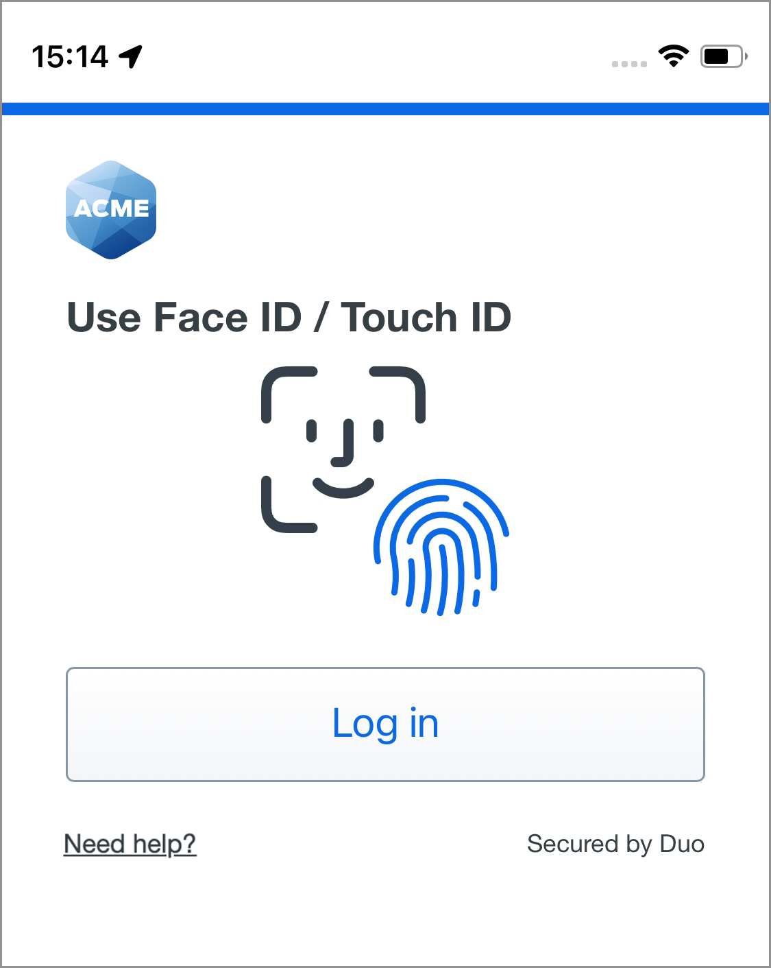 Duo Passwordless Face ID Login