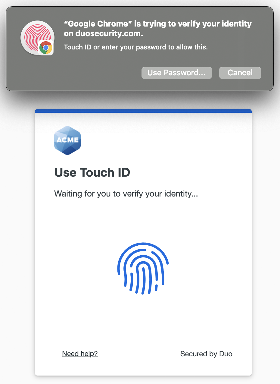 Chrome Touch ID Prompt