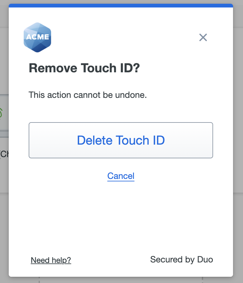 Confirm Device Deletion