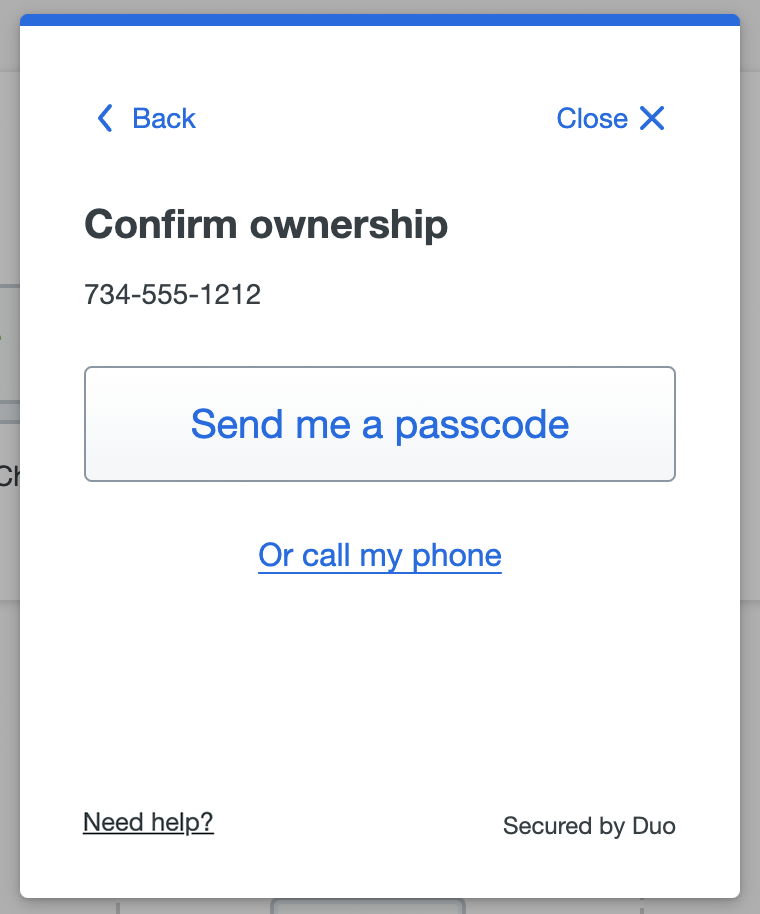 Confirm Phone Ownership
