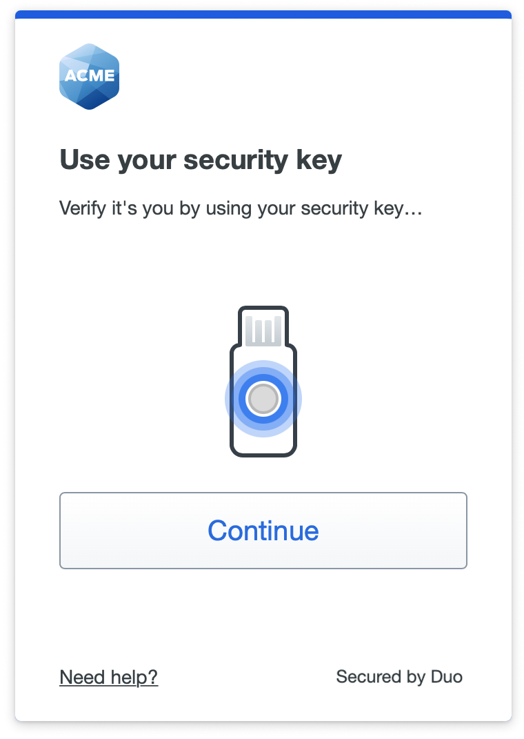 Security Key in Universal Prompt in Safari
