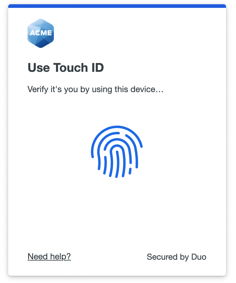 Touch ID in Universal Prompt