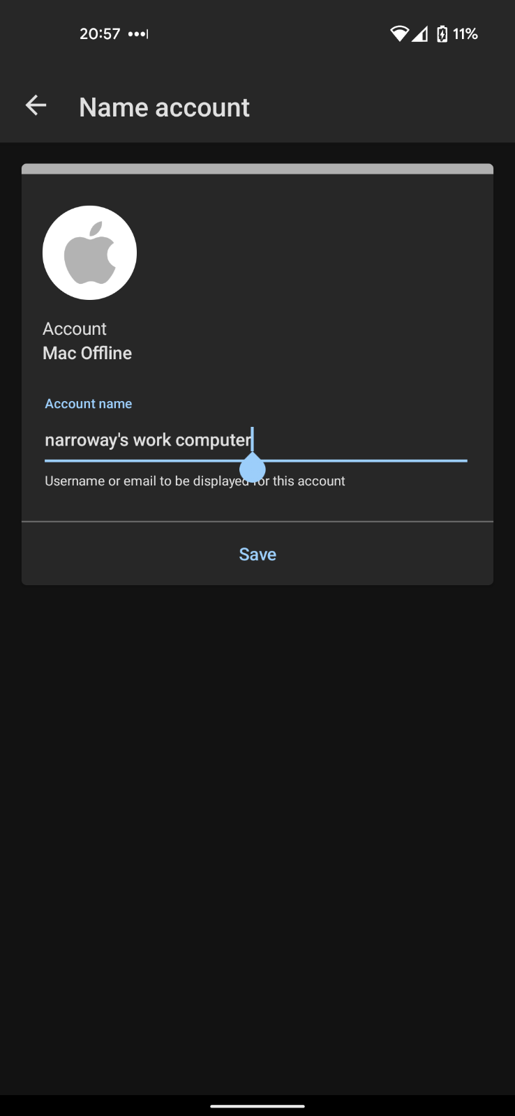 Duo Offline Access Activation - Name Account