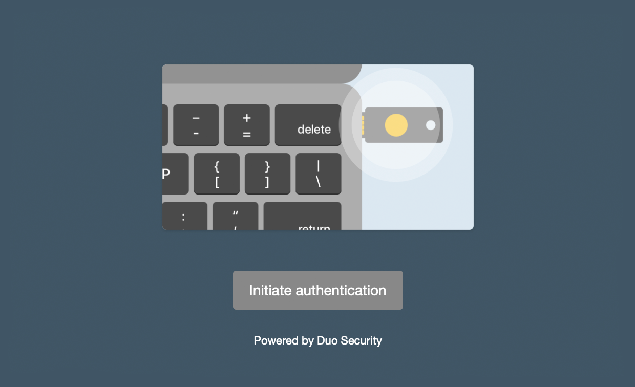Safari Security Key Initiation
